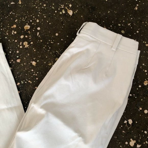 SPRWMN Trouser Pants White Leather Lamb Skin Crop - Picture 10 of 15